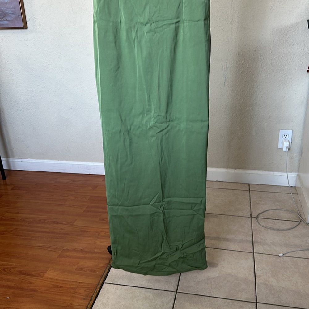 HOUSE OF CB 'Filomena' Olive Boat‎ Neck Maxi Dress NWOT size L - Picture 9 of 12